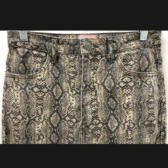 Show Me Your Mumu Size 27 Flare High Rise Berkeley Bells Queen Cobra Snake Jeans - Picture 6 of 11